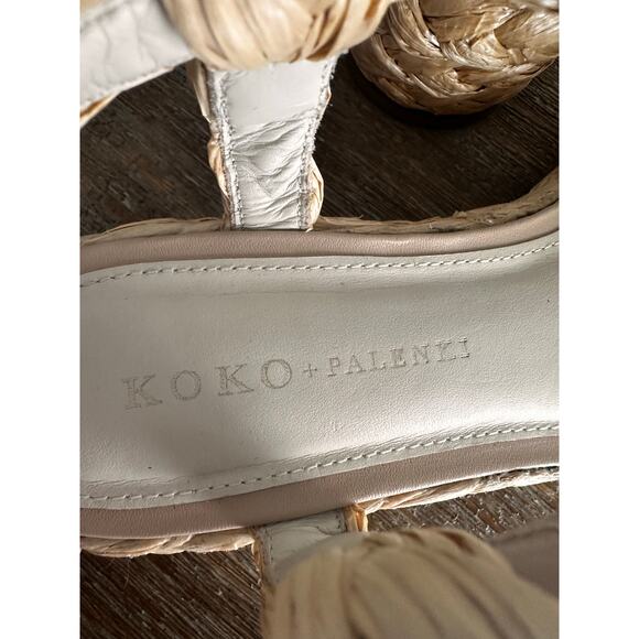 KOKO + Palenki straw platform sandles Sz 6B - Picture 10 of 10